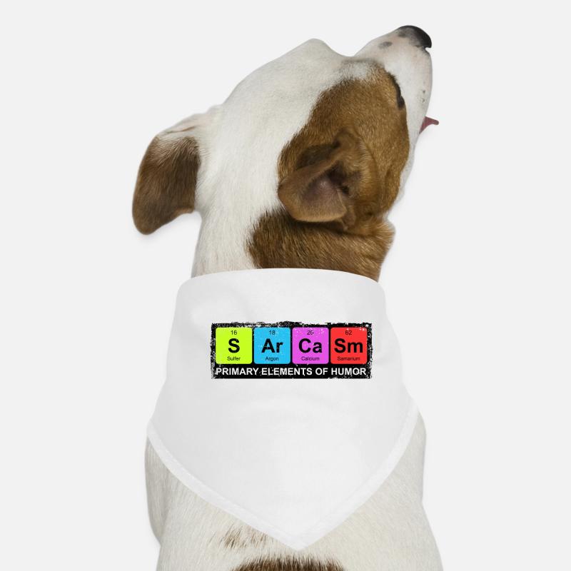 Sarcasme Éléments périodique de l'humour Bandana pour chien