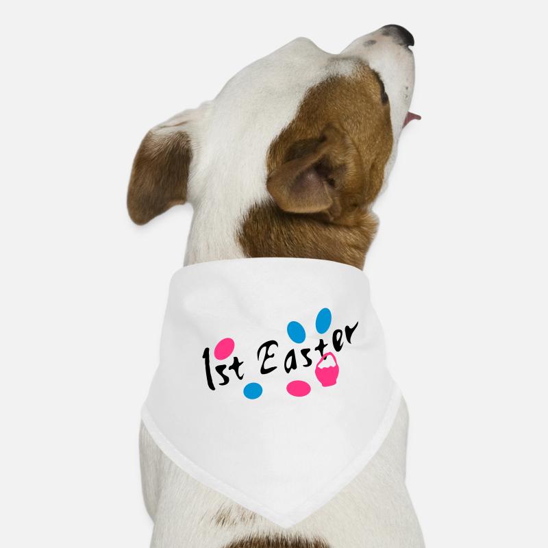 1er Pâques txt easter eggs Bandana pour chien