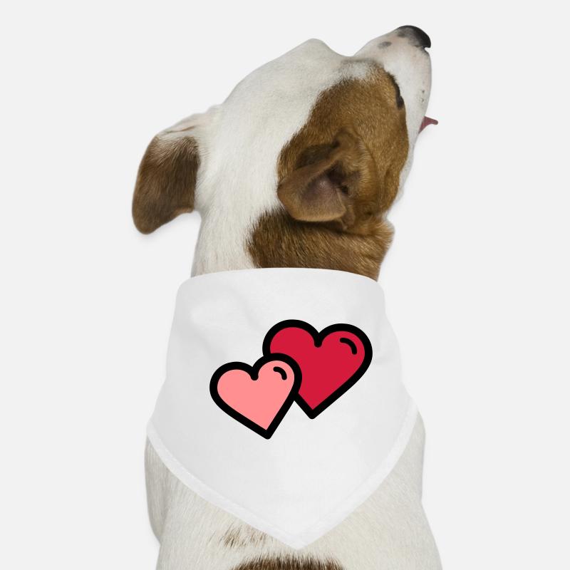 Valentine's Heart: Double Heart Dog Bandana