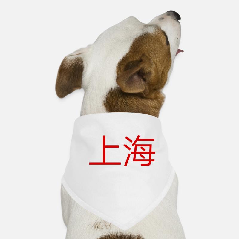 Shanghai - Hunde-Bandana - Weiß