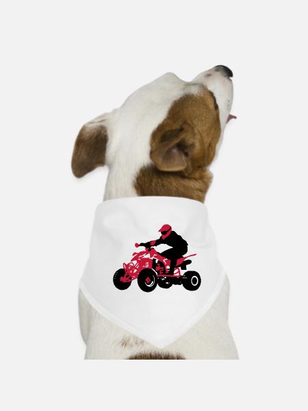 quad - Dog Bandana - white - Front