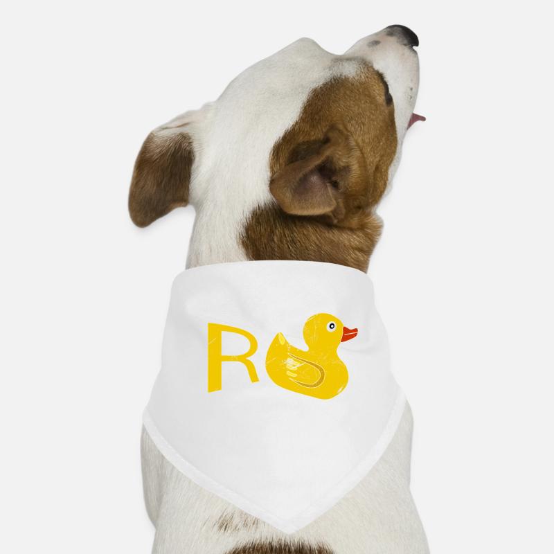 Die Rente Ente - Hunde-Bandana - Weiß