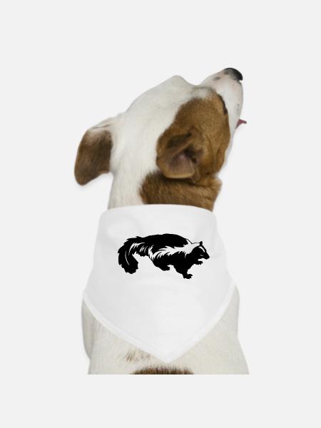 Skunk - Dog Bandana - white - Front