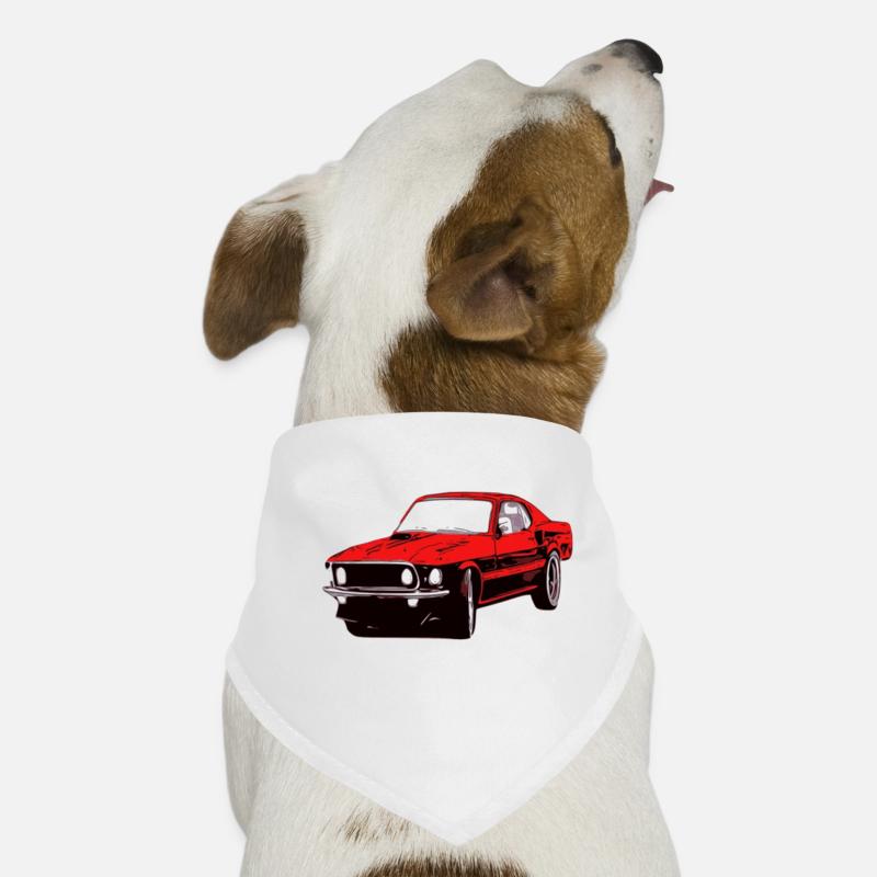 Auto - Hunde-Bandana - Weiß