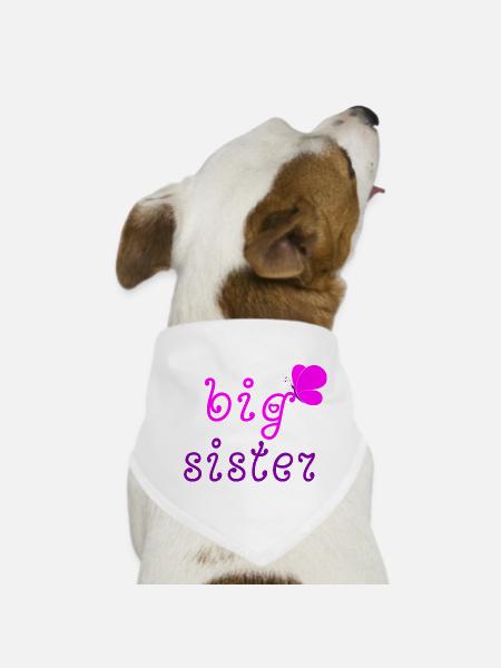 Big Sister - Dog Bandana - white