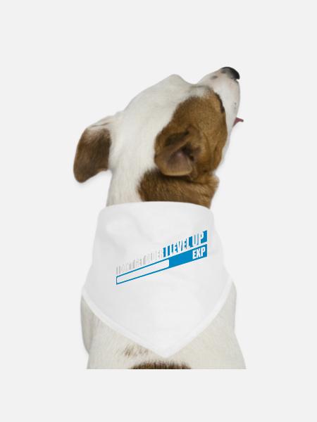 get older level up - Hunde-Bandana - Weiß