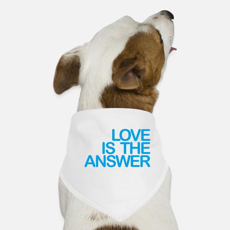 LOVE is the ANSWER 03 hellblau Hunde-Bandana