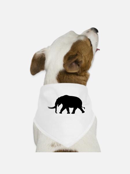 mammut elefant - Hunde-Bandana - Weiß