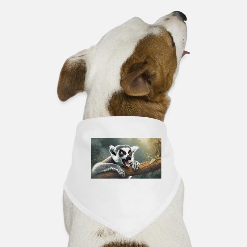 Cute animals chilling – ring-tailed lemur Dog Bandana