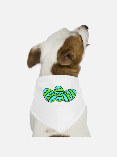 ostereier 03 - Hunde-Bandana - Weiß