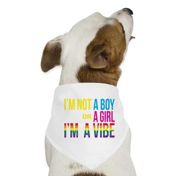 Jenseits des Binären | Inklusions-Kollektion 2.0 - Hunde-Bandana Dreieckstuch - Weiß - Vorne