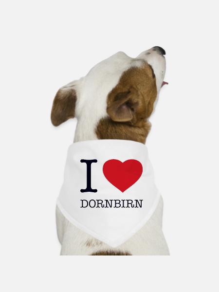 I Love Dornbirn - Dog Bandana - white - Front