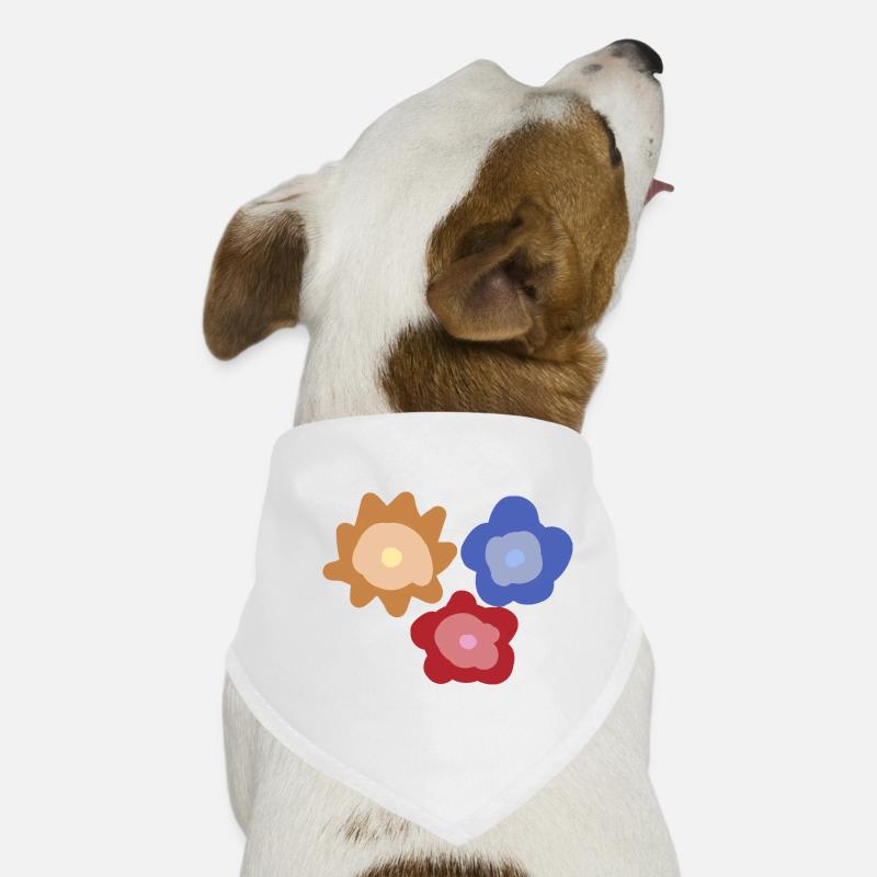 Abstract Flower Circles Dog Bandana