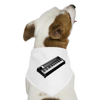 Elektronische Tastatur - Hunde-Bandana - Weiß - Vorne