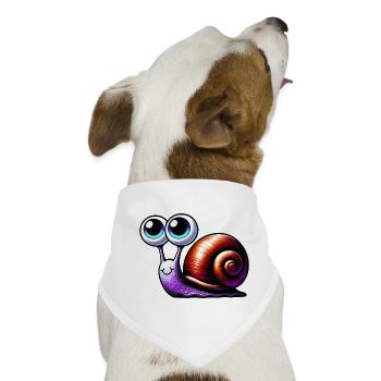 Schnecke - Hunde-Bandana - Weiß - Vorne