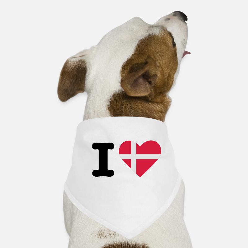 I Love Danemark Bandana pour chien