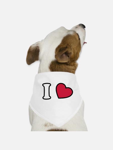love2 - Bandana pour chien - blanc - Devant