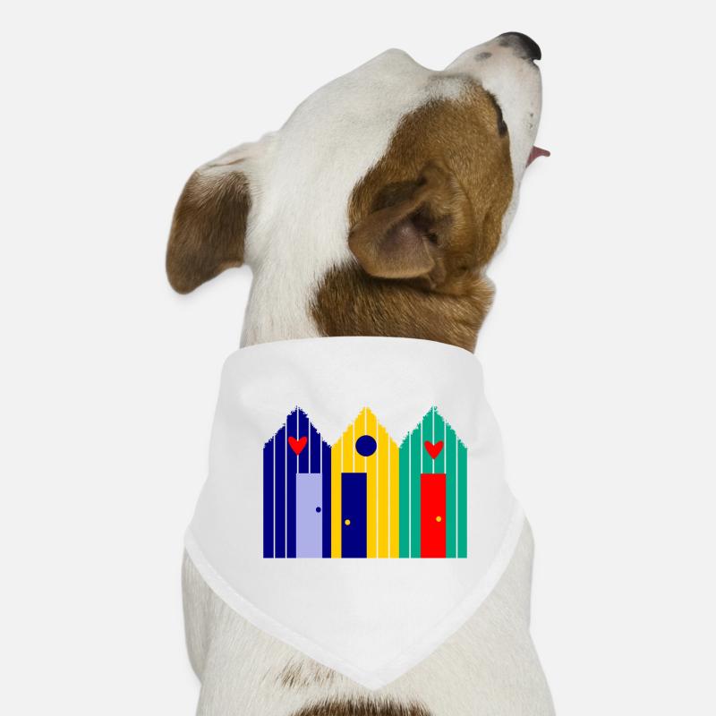 VACANCES. VIVE LES VACANCES. VACANCES. PLAGE. MER - Bandana pour chien - blanc