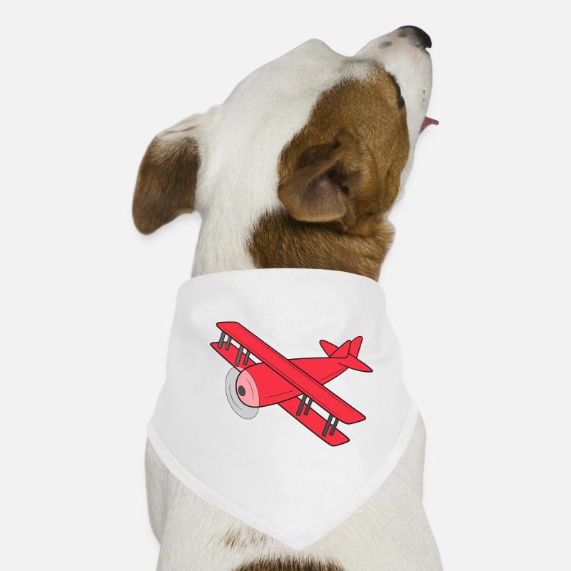 Flugzeug Doppeldecker Hunde-Bandana