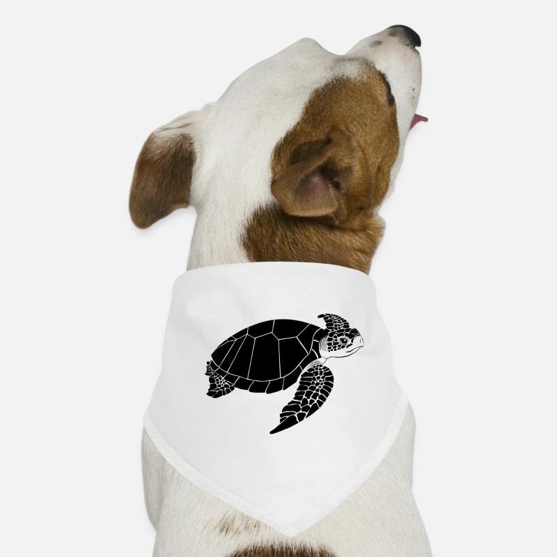 Turtle Black & White Dog Bandana