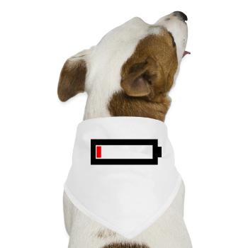 Akku leer - Hunde-Bandana - Weiß - Vorne