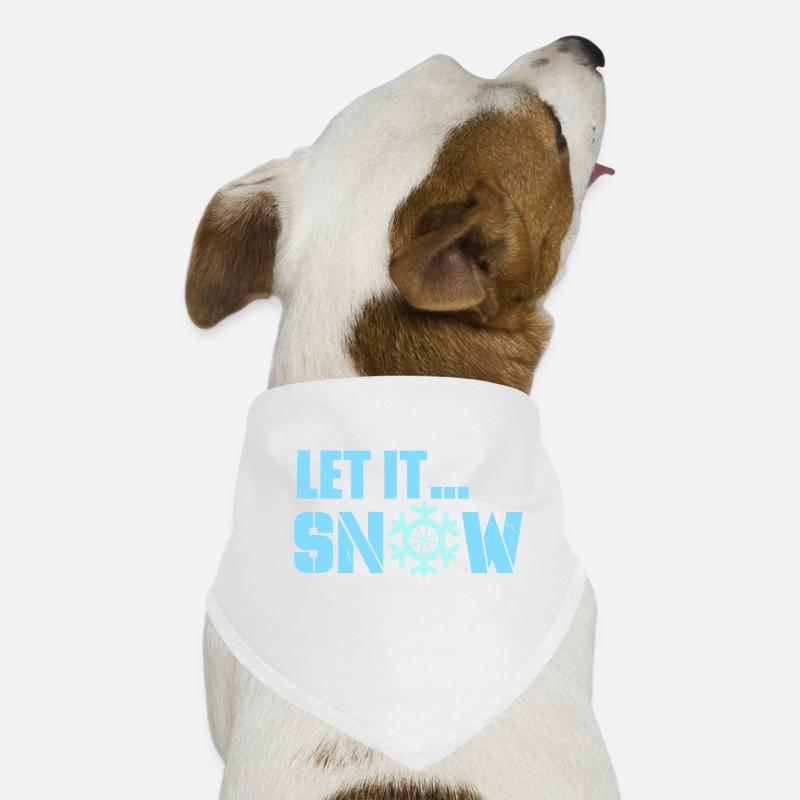 let it snow - Hunde-Bandana - Weiß
