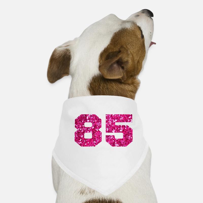 Numéro 85 paillettes rose - 85e anniversaire Bandana pour chien