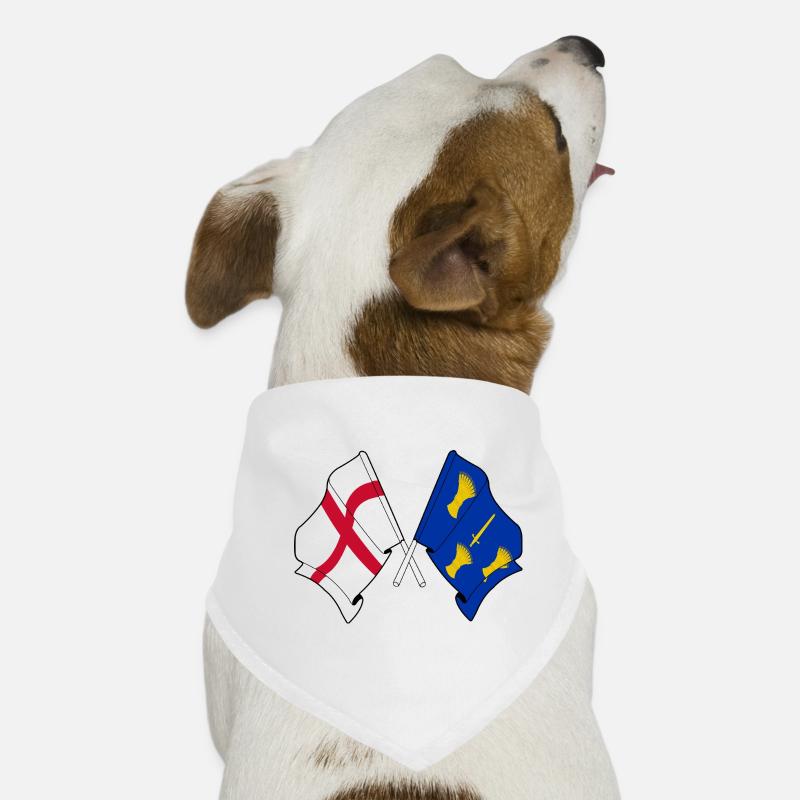 Cheshire & England Crossed Flags Dog Bandana
