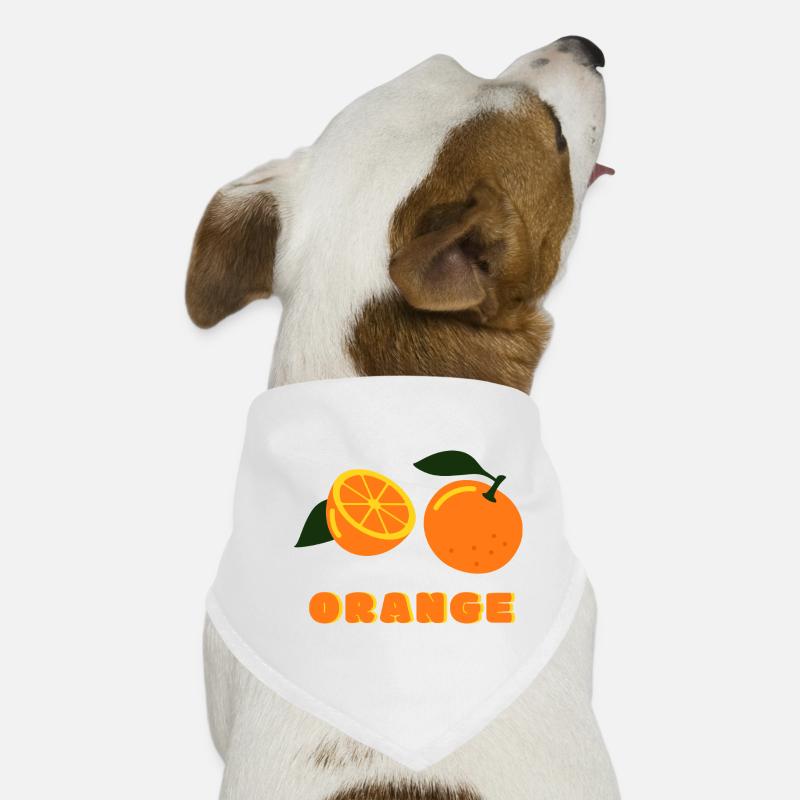 Orange Summer Vibes Fruit Design Hunde-Bandana