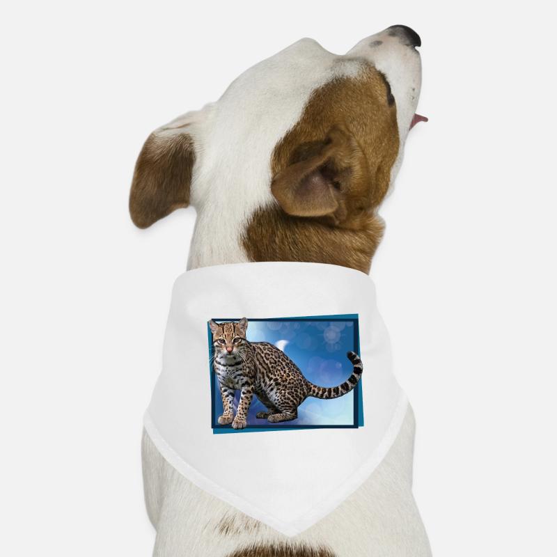 Blauer Leoparden-Bokeh Hunde-Bandana