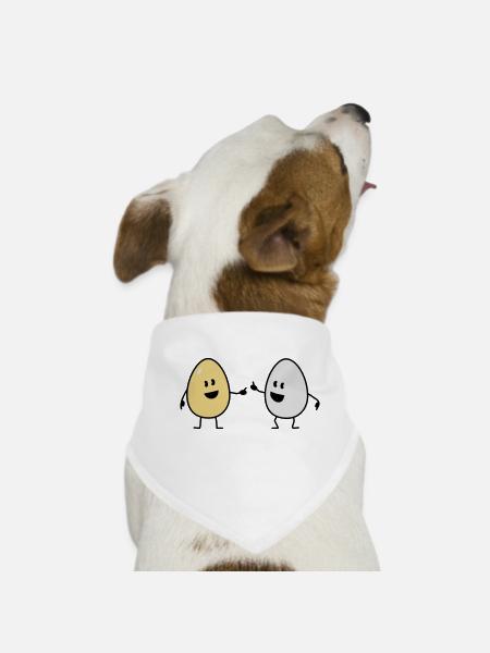 eggs - Dog Bandana - white