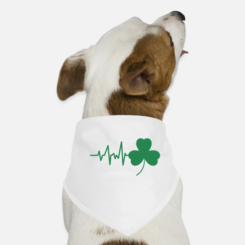 Rythme cardiaque Saint Patrick Irlande trèfle Bandana pour chien
