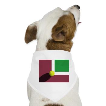 Tennisplatz mit Ball - Hunde-Bandana - Weiß - Vorne