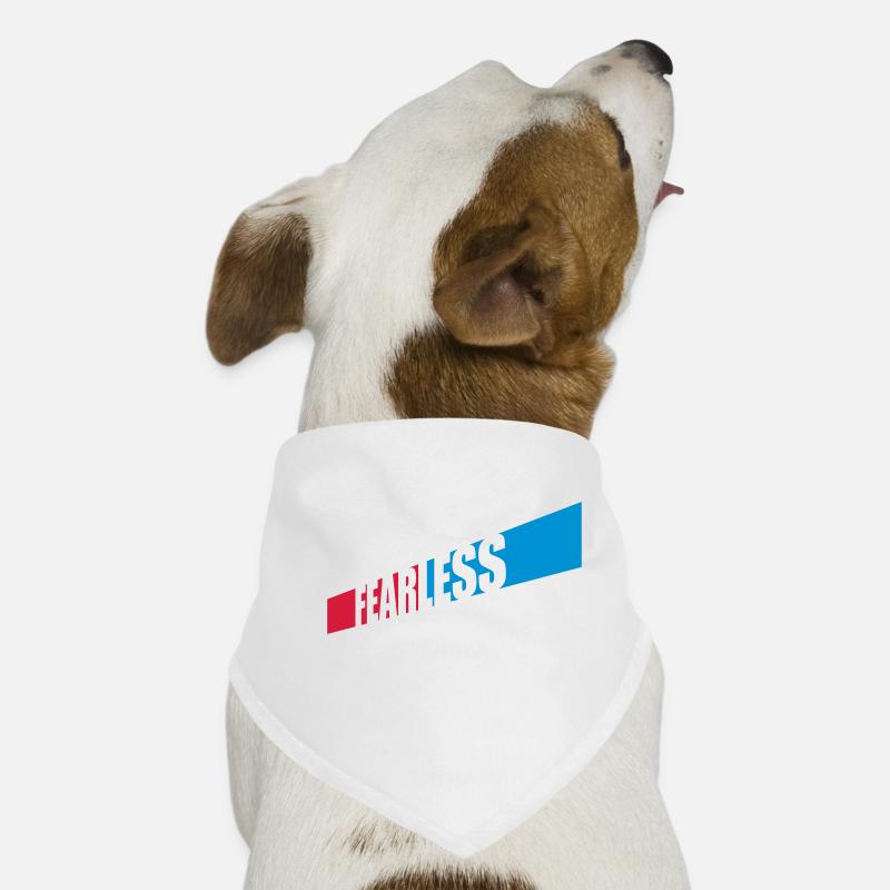 fearless Text Quote Design Dog Bandana