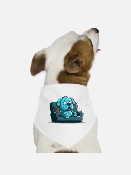 Chien de patate de canapé - Bandana pour chien - blanc - Devant