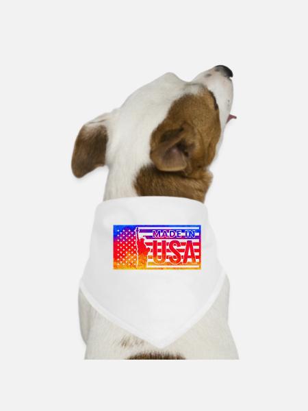 america usa new new york flag indian president 2024 - Dog Bandana - white - Front