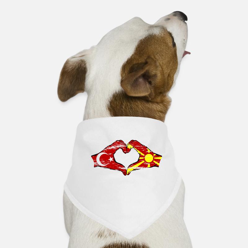 Turquie Macédoine Mains Forme de Coeur Utilisé Bandana pour chien