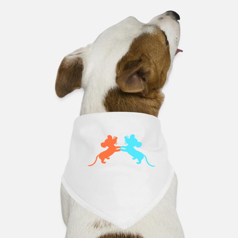2 souris danse mains tenant couple équipe amis amour Bandana pour chien