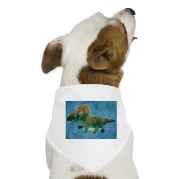Starker Dino fürs Kinderzimmer - Hunde-Bandana - Weiß - Vorne