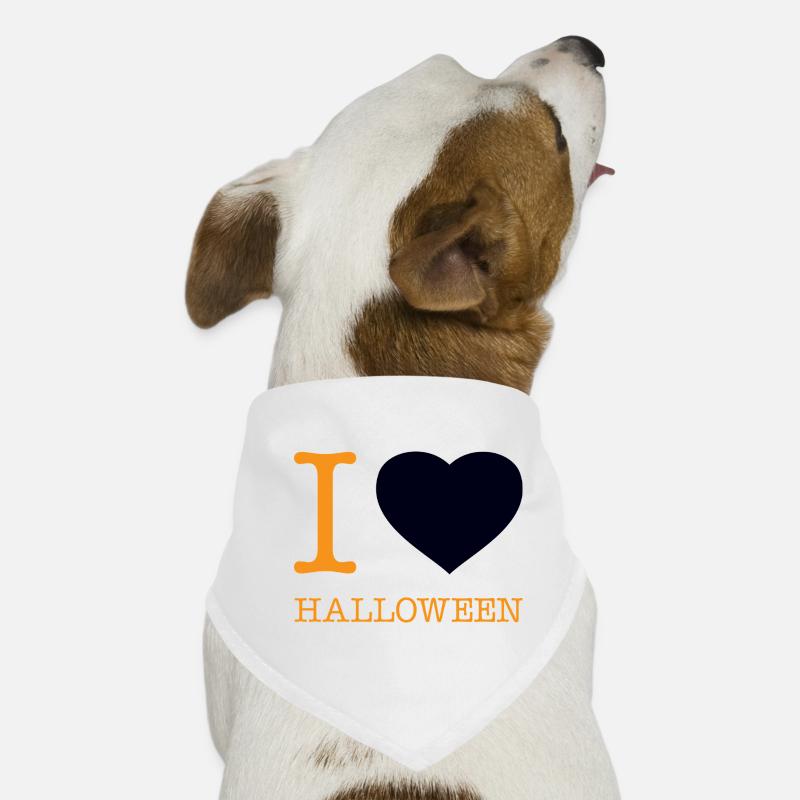 I Love Halloween Dog Bandana