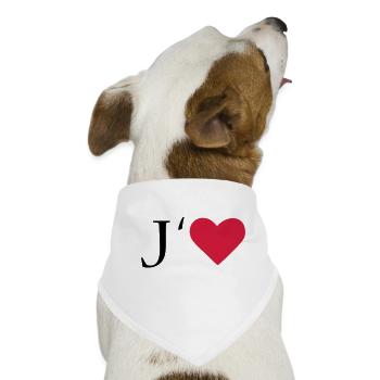 I Love - Hunde-Bandana - Weiß - Vorne
