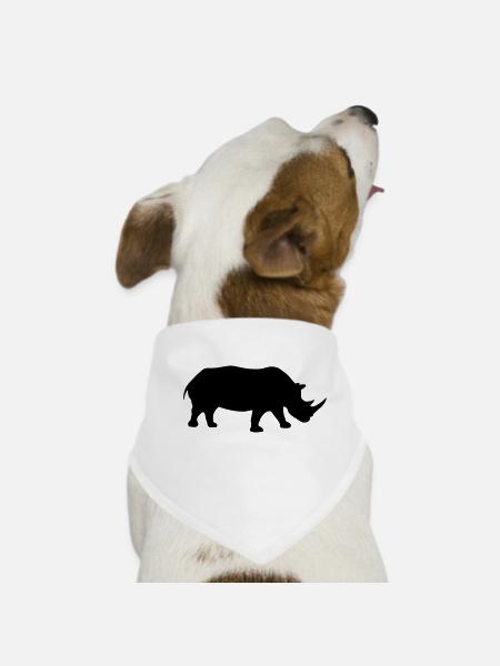 rhino Rhinocéros - Bandana pour chien - blanc - Devant