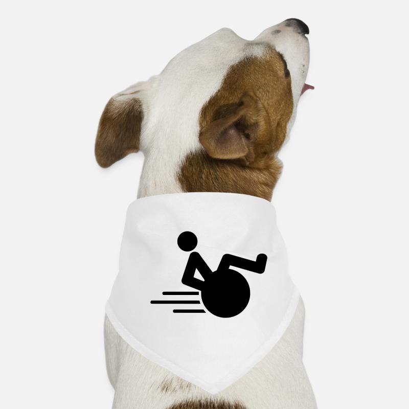 Wheelchair user doing a wheelie Fast roller # Dog Bandana