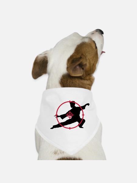 Taijiquan / Tai-Chi Chuan / Tai Chi / Tai-Chi - Bandana pour chien - blanc - Devant
