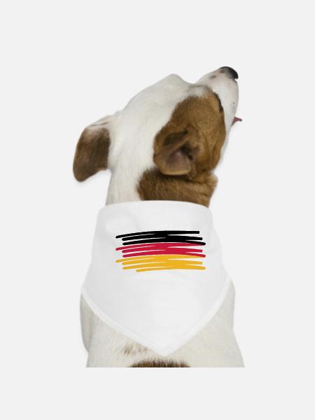 Germany Colors Pen Painted Flag - Dog Bandana - white
