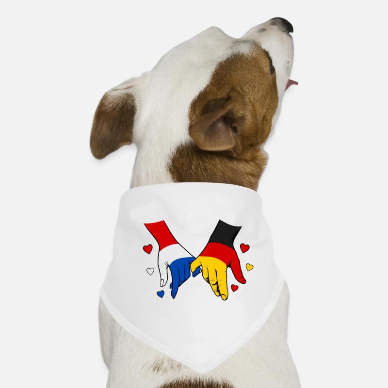 Drapeau Hollande-Allemagne se tenant la main Bandana pour chien