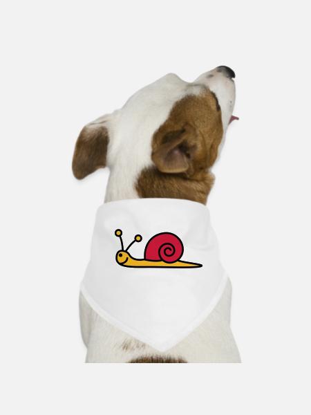 schnecke_3c - Dog Bandana - white - Front