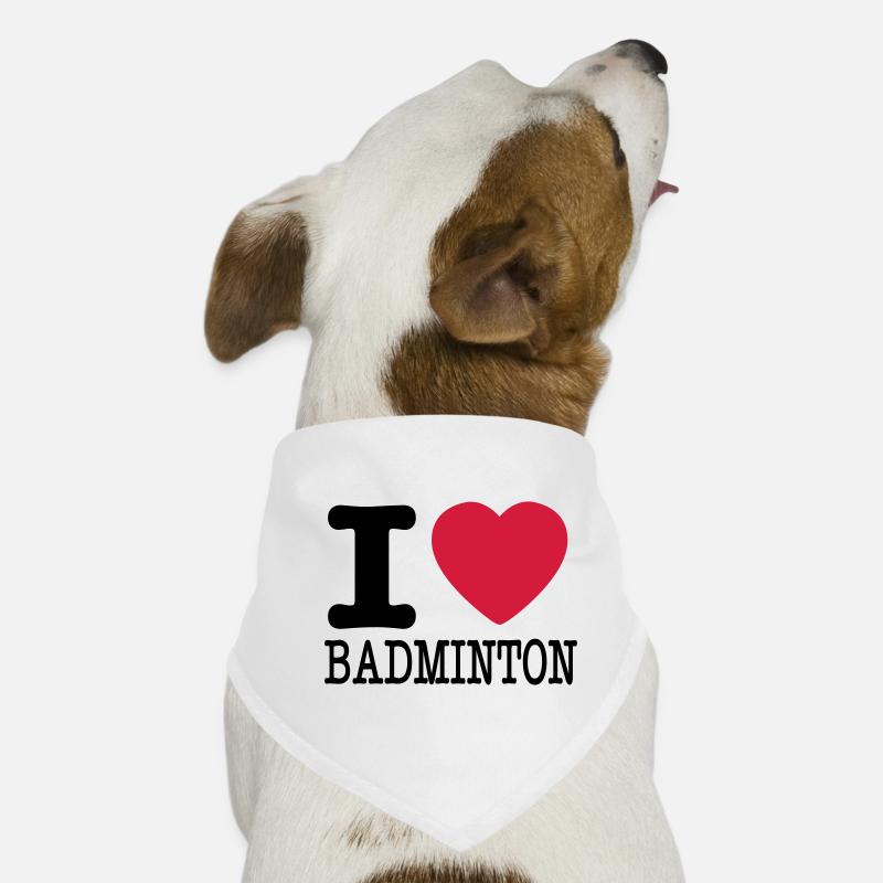 Ich liebe Badminton Hunde-Bandana