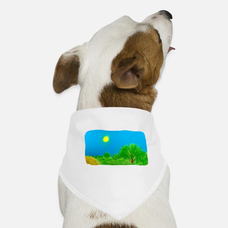 Bäume und Wiese Hunde-Bandana
