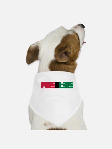 Palestine - Dog Bandana - white - Front